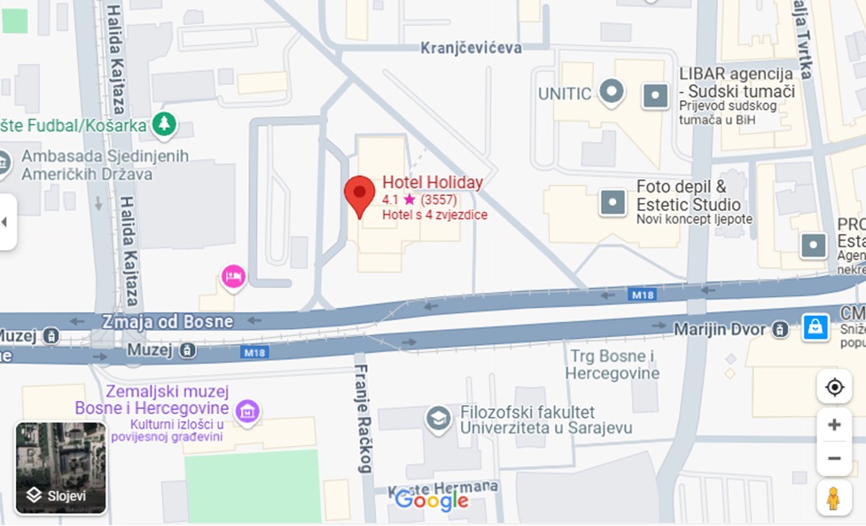Hotel Holiday and Sarajevo, ISEO 2025 venue photograph 1